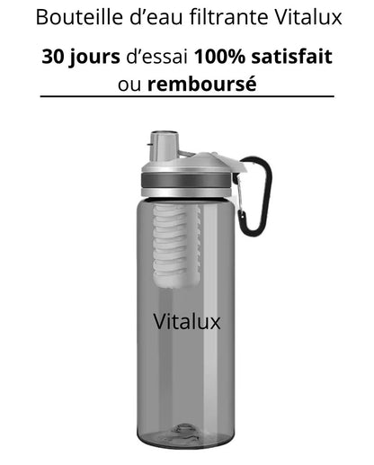 Bouteille d'eau filtrante au charbon actif